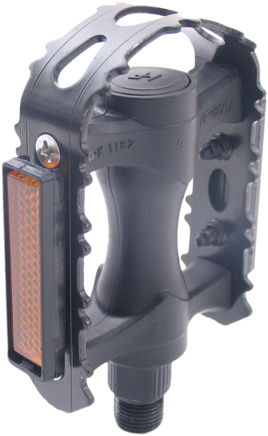 Edge pedal set MTB plastic with iron edge black