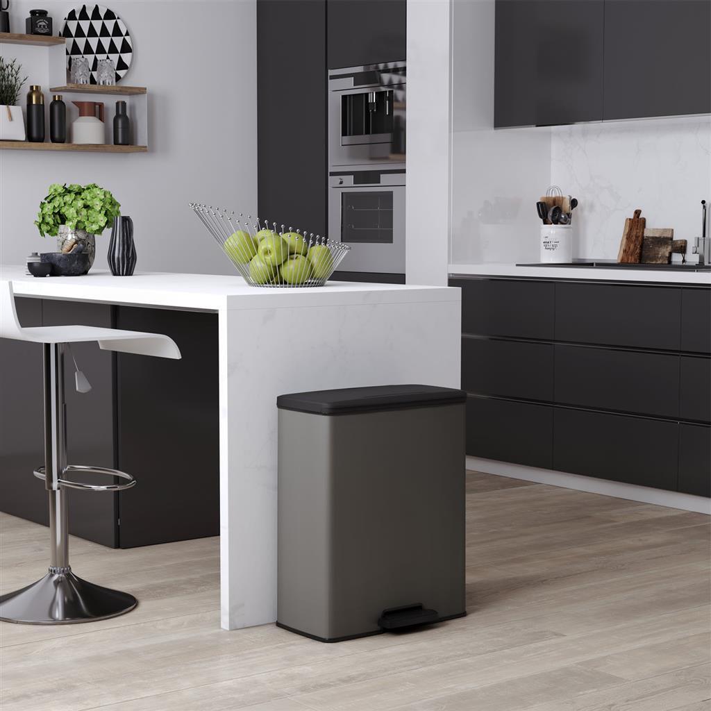 Curver pedaalemmer decobin 65l rechthoek cool grey