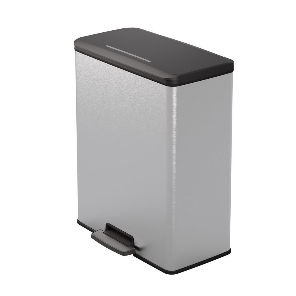 Curver Pedal bin Decobin 65L Rectangle Silver Metallic