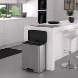 Curver Pedal bin Decobin 65L Rectangle Silver Metallic