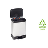 Duo per bidone del pedale curver 10+18 l color argento