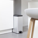 Currver Pedal Bin Dekon schmuel 40 l Sëlwer faarweg