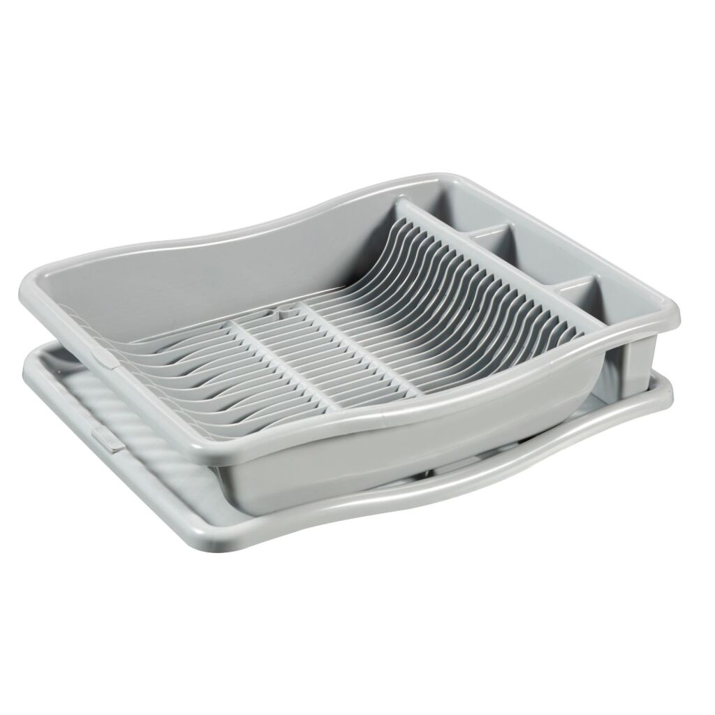 Curver afdruiprek op plateau 48x38x10.5 cm lichtgrijs