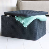Curver Storage Boxen mit 3 -PC -Größe m Anthrazit mit Deckelstil