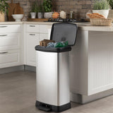 Curver pedaalemmer decobin duo 23l 23l zilver metallic