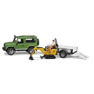 Bruder Bruder Landrover + trailer with excavator