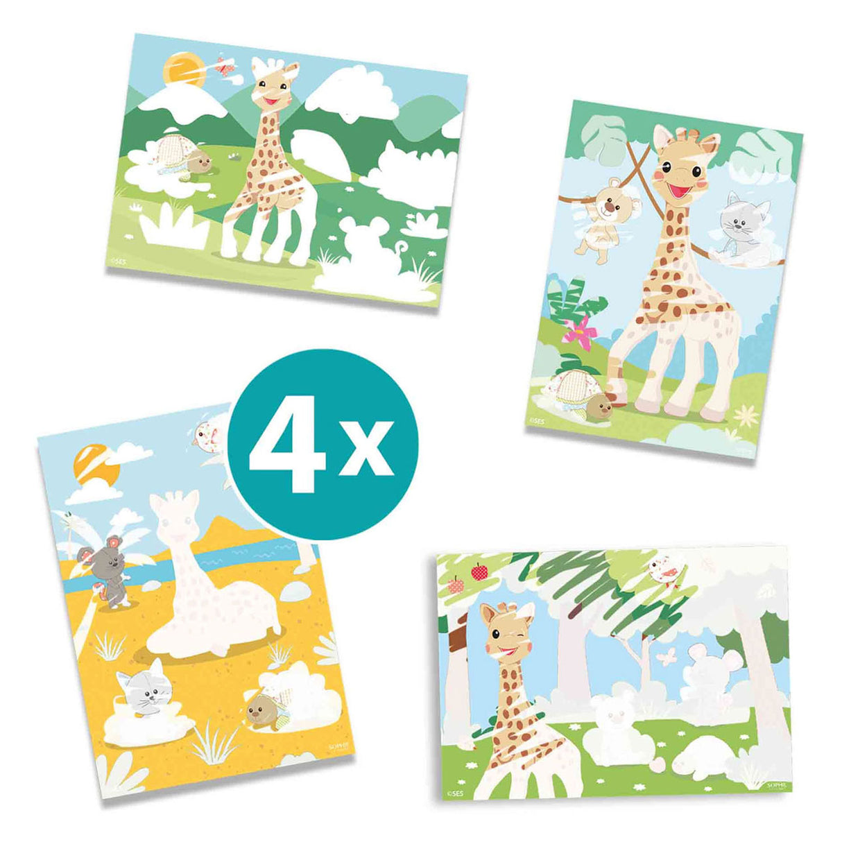 Ses moje prve barve sophie la girafe z vodo