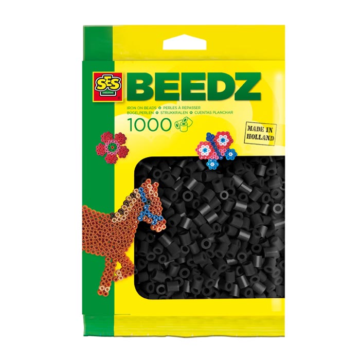 SES Iron Beads - Sort, 1000st.