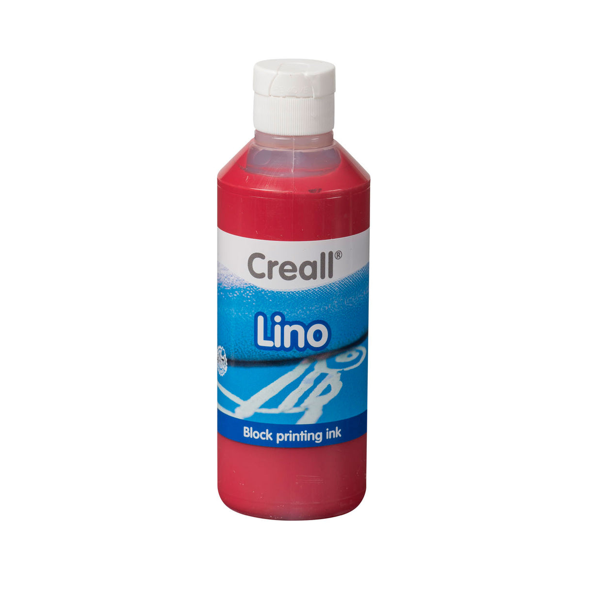 Creall lino blockprint barva temno rdeča, 250ml