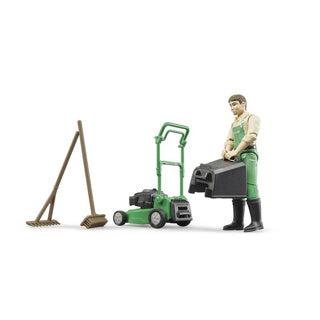 Bruder Figure Gardener with lawn mower