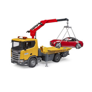 BRUDER Truck Scania 560r Schleppwagen mit Auto