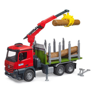 Bruder MB Arocs Wood Truck con gru a carico e rallentamento