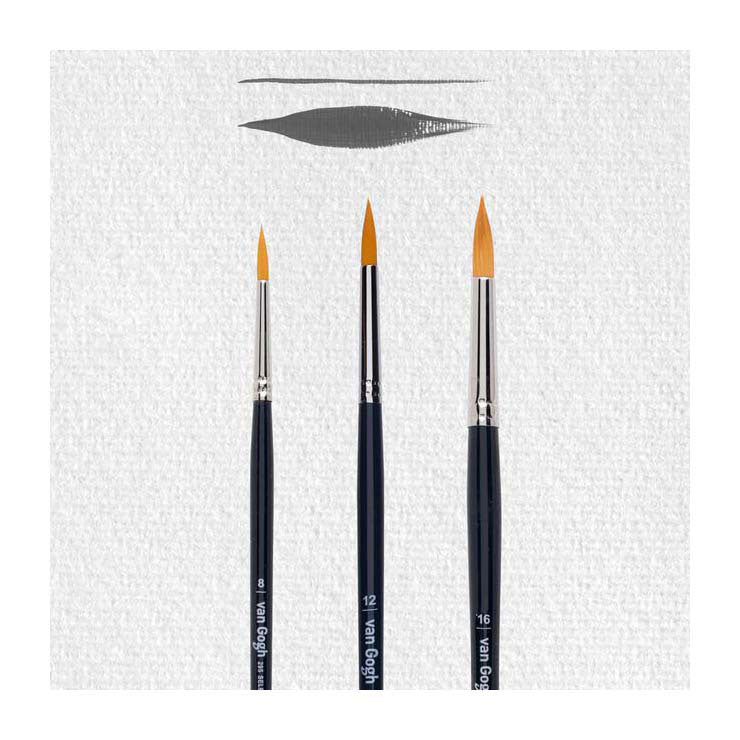 Bruynzeel Van Gogh Brush za olje in akrilno barvo 3 kose S295 NR 8-12-16