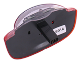 Wewnętrzne tylne światło Gazelle - czerwone, przezroczyste, LED, 115x65 mm, bateria rowerowa, odpowiednia do wewnętrznych e -bike