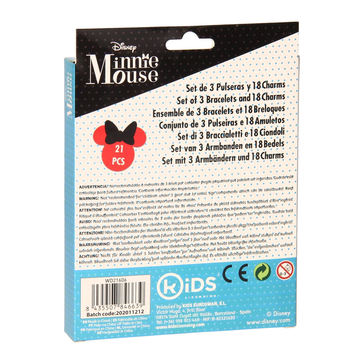 Licenza per bambini che creano bracciali con fascino Minnie Mouse