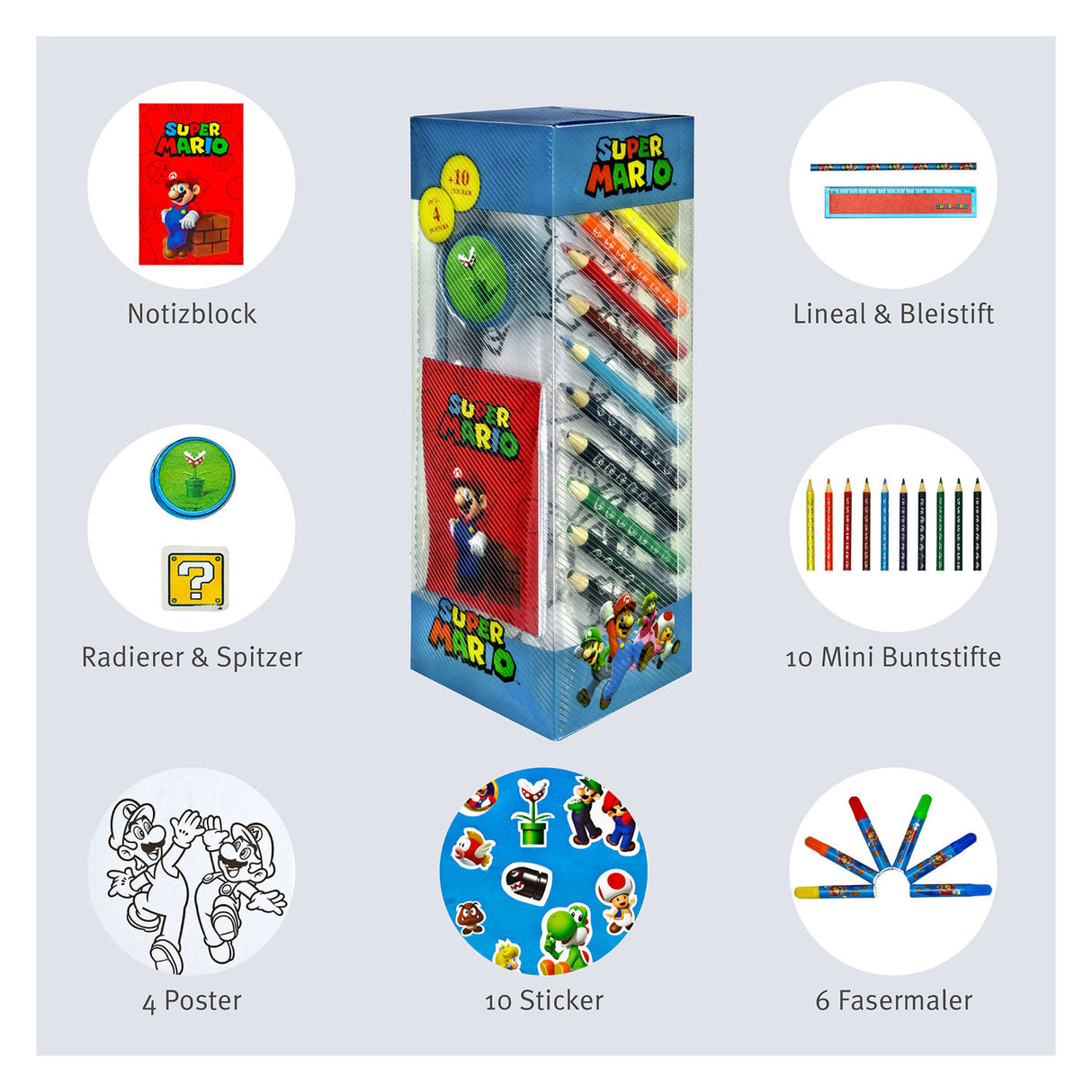 Děti Licensing Super Mario Ticonery Set Tower, 35DLG.
