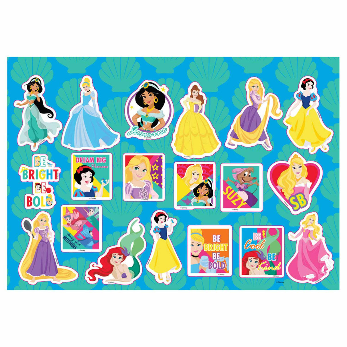 Disney Princess Coloring Pages With Stencil And Sticker Vel