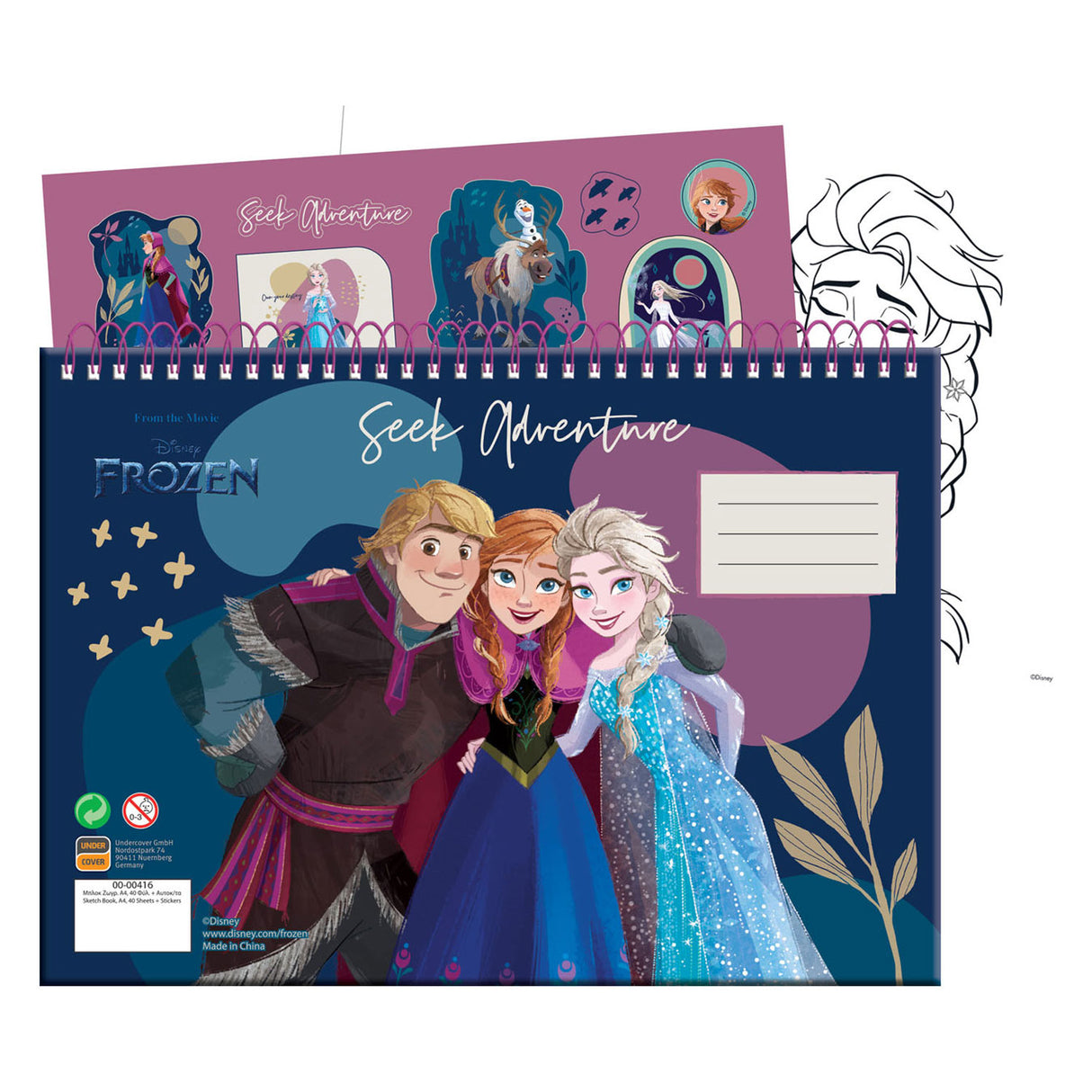 Disney Drawing block Frozen with stickers, 40 sheets