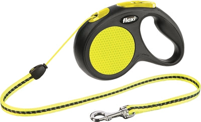 Flexi rollijn ny ledning neon sort gul
