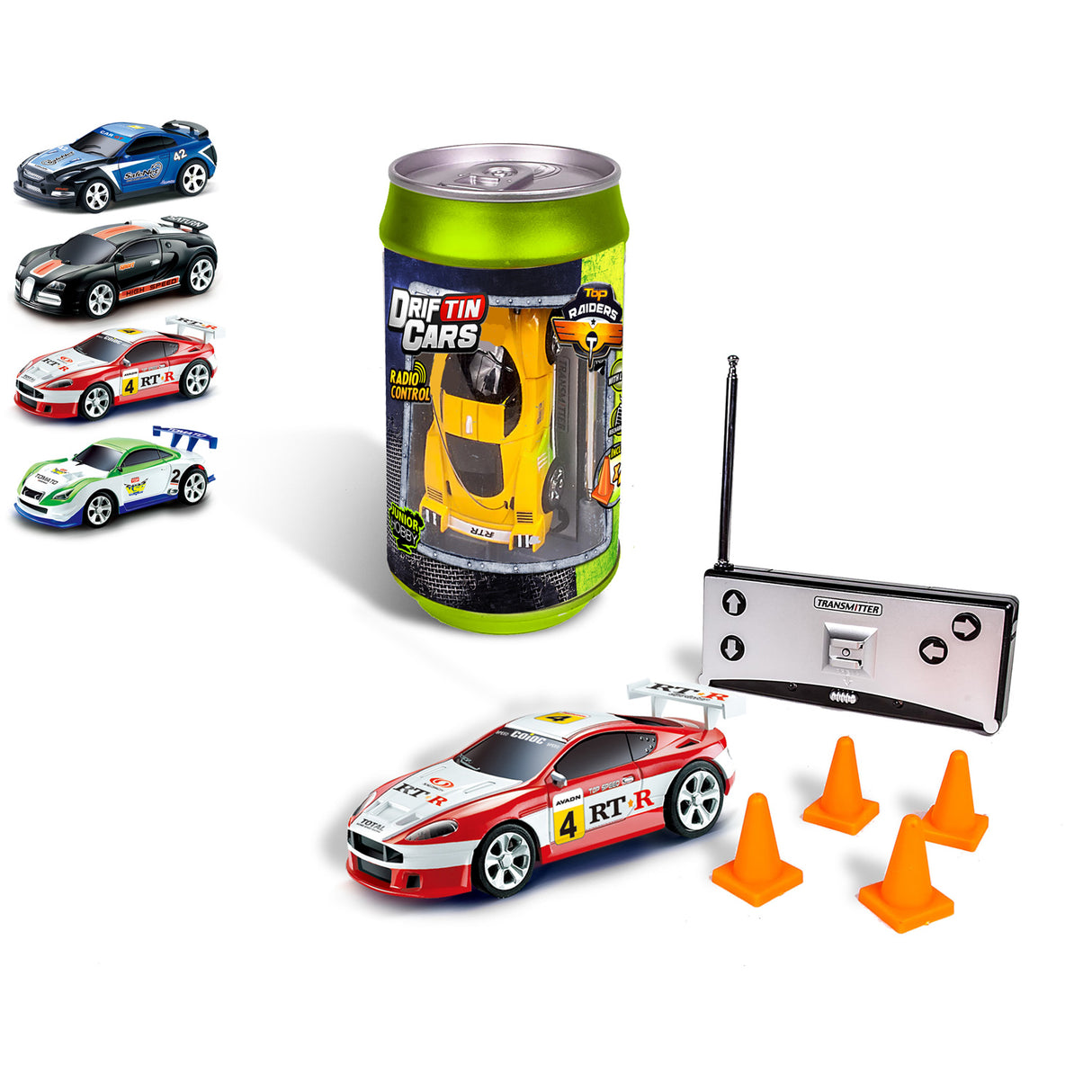 Mini závodní auto v plechovce