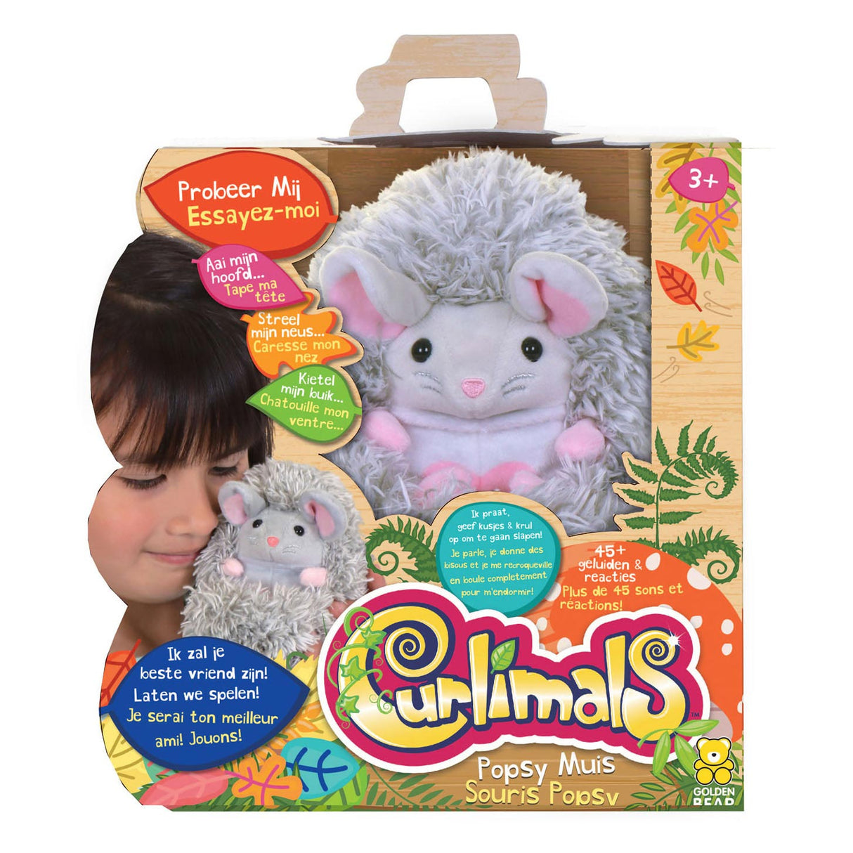 Spectron Curlimals popsy the mouse interactive abbraccio