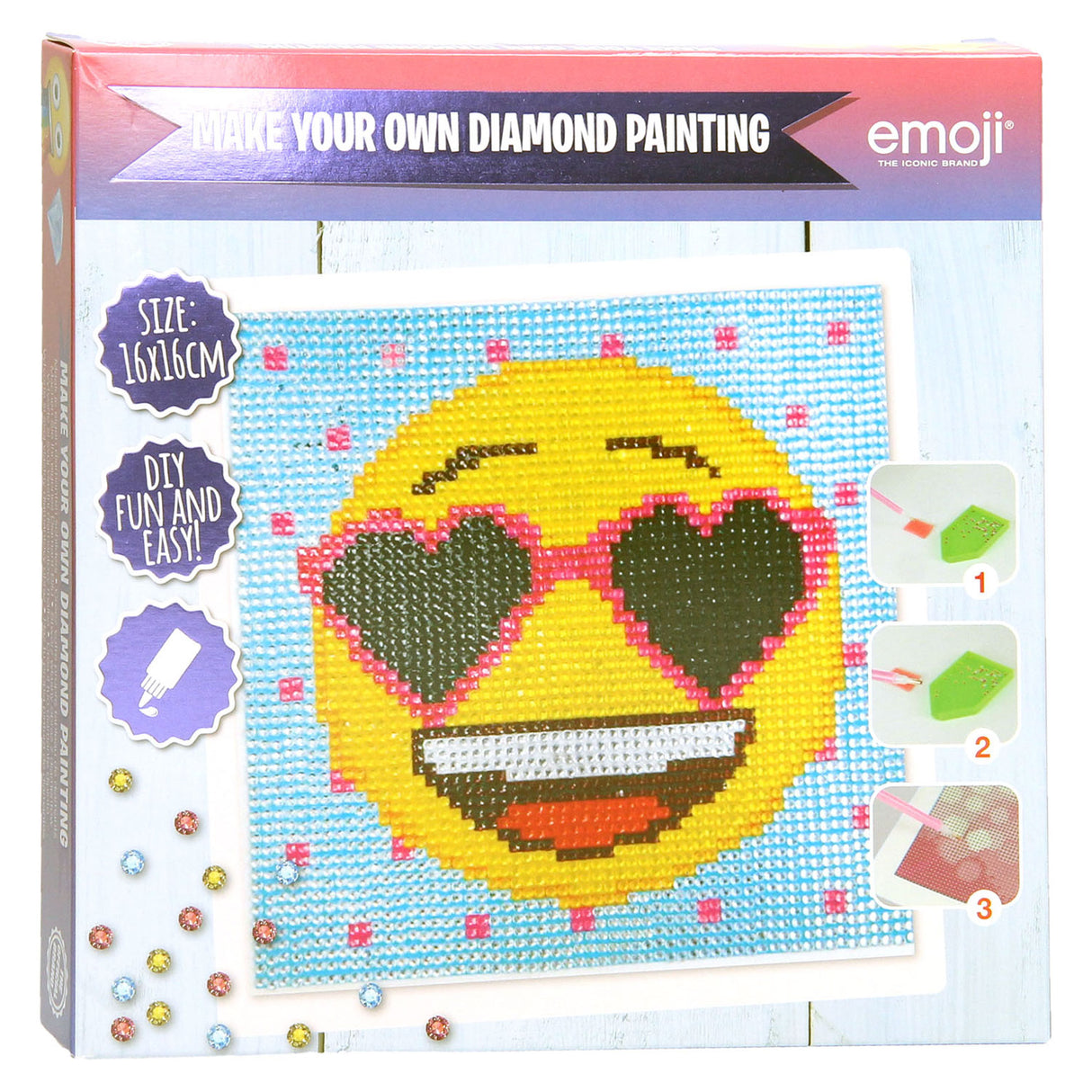 Sambro emoji diamantový malba - brýle