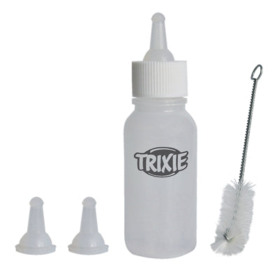 Set de comida de botella de chupación de trixie que incluye cepillo