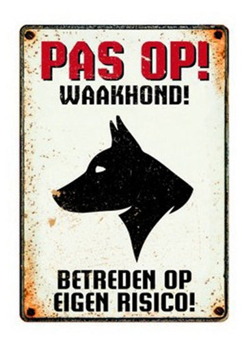 MUCHOS regalos waakboard blik waakhond