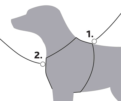 Trixie Hundegeschirr Premium Zeichnen schwarz grau