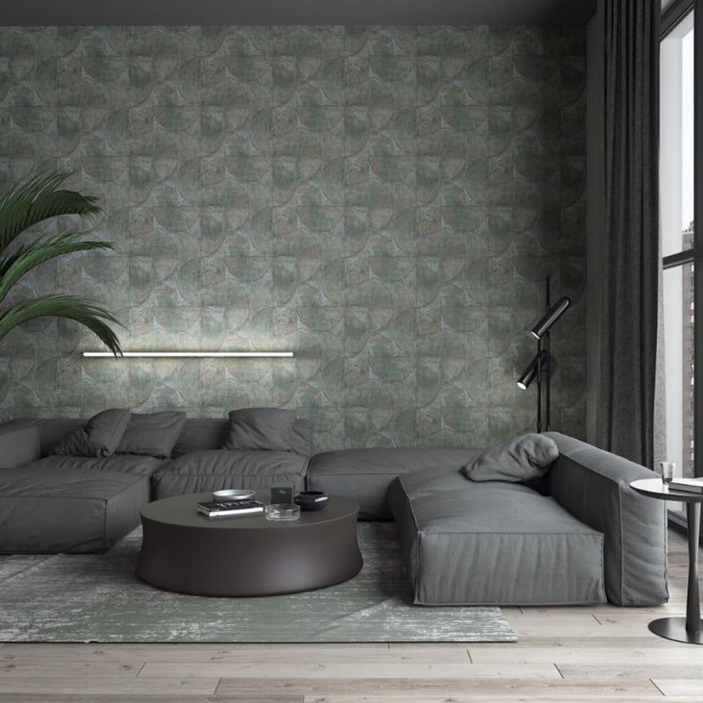 Severna stena North Wall Ozadje Vintage Deluxe Grafični krog siva in rjava