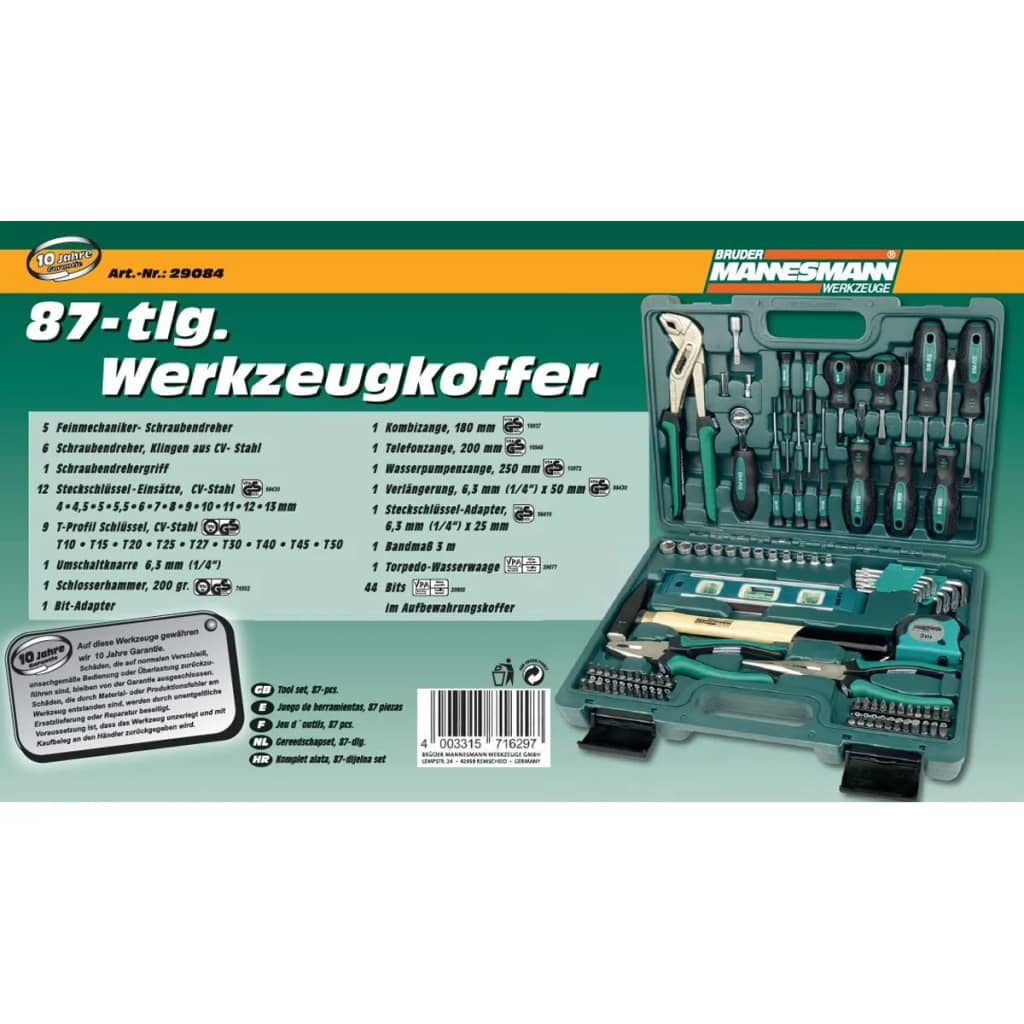 Brüchte Mannesmann Briddermannsmann Toolt 86-Stéck 29084