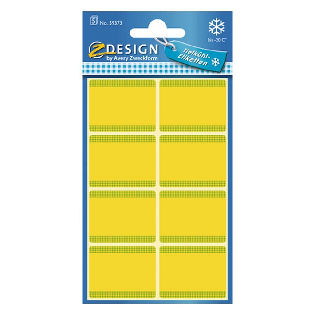Avery AV-59373 Z-Design Frozen labels 36x28 mm 40 pieces yellow
