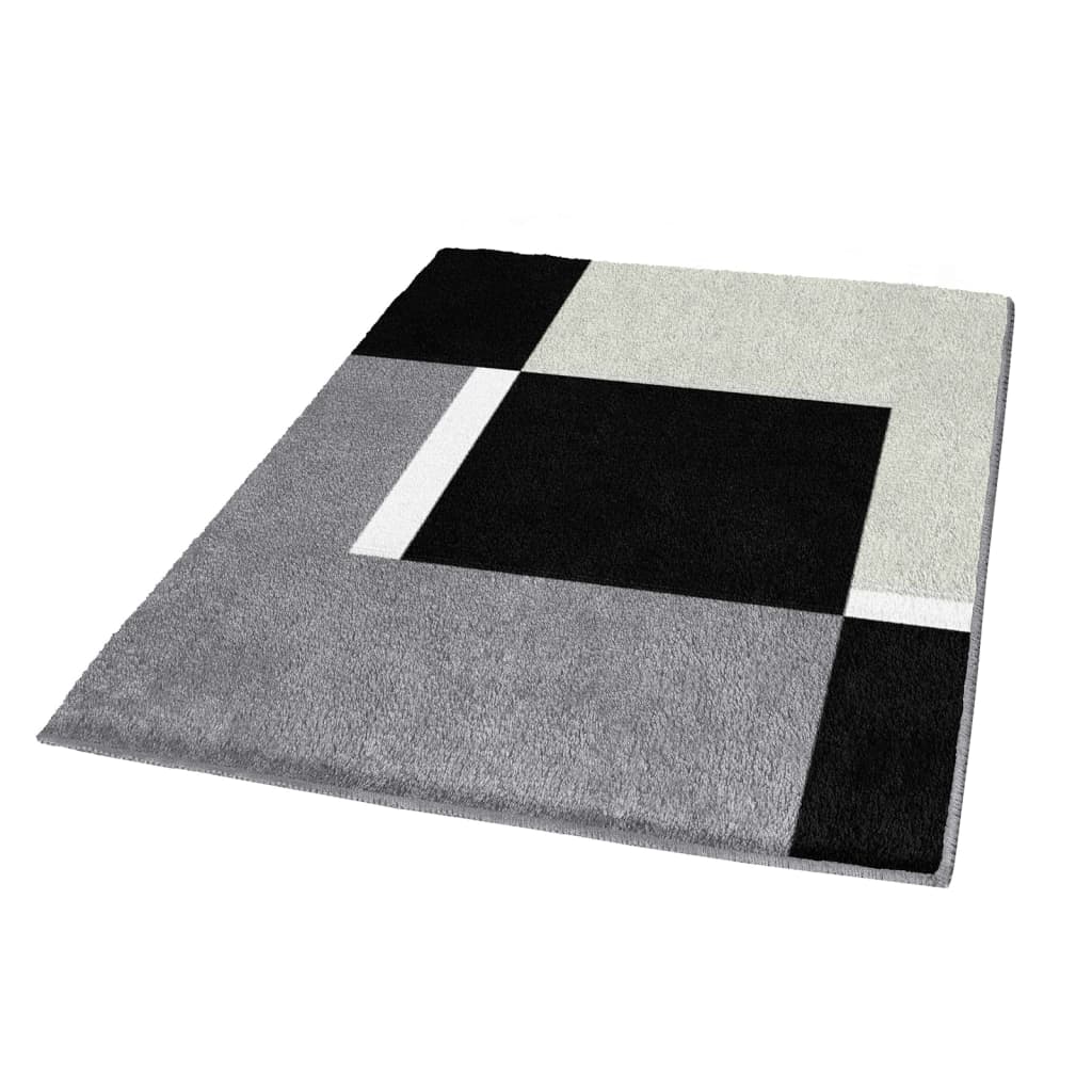 Small Wolke Kleine Wolke Badmat Dakota Platinum 55x65 cm Gray and Black