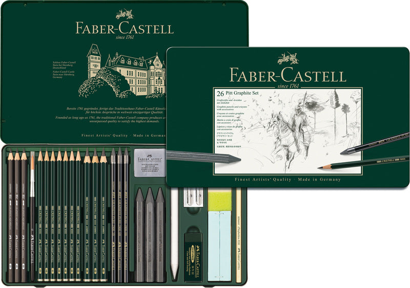 Faber Castell FC-11974 GRAFY SET FABER-CASTELL PITT 26-PIECE