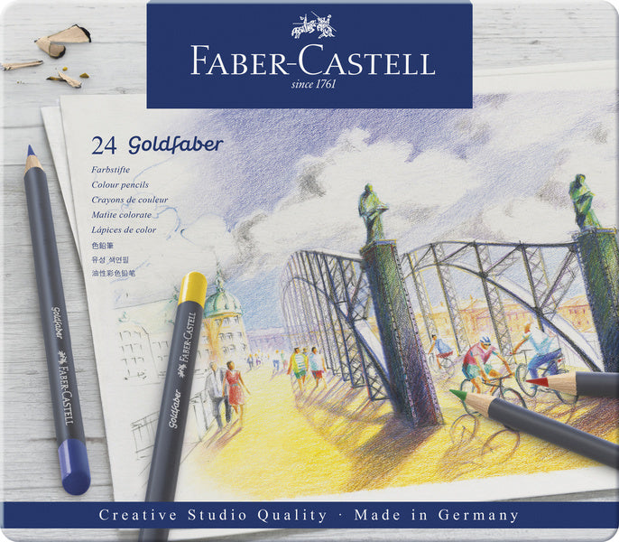 Faber castell fc-114724 kleurpotlood faber-castell goldfaber etui à 24 stuks