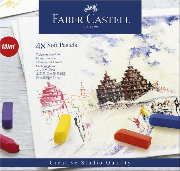 Faber Castell FC-128248 Pastelkrijt Case a mezza lunghezza di 48 pezzi