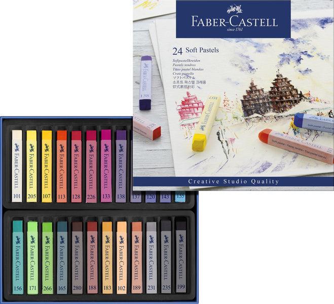 Faber Castell FC-128324 Pastelkrijt Creative Studio Softpaste Case a 24 pezzi