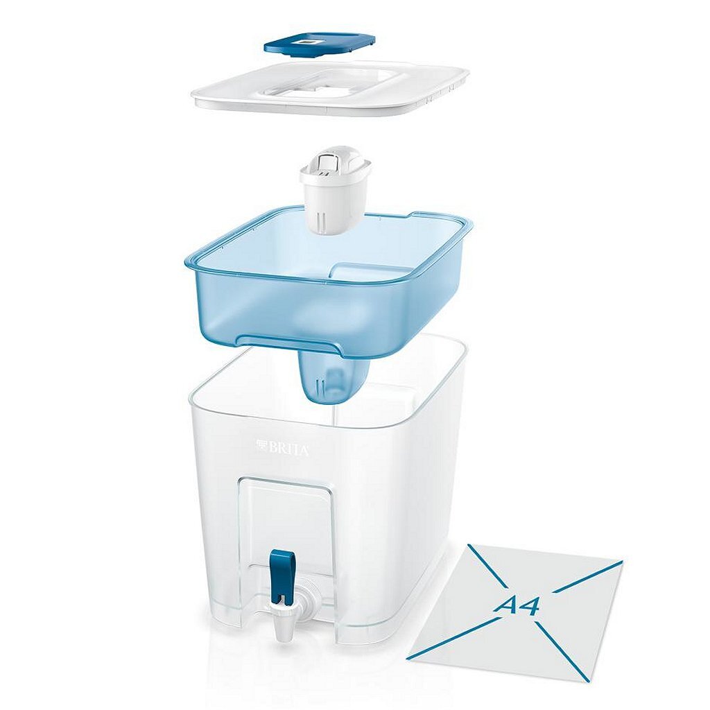 Brita flow waterfilter 8.2l blauw wit