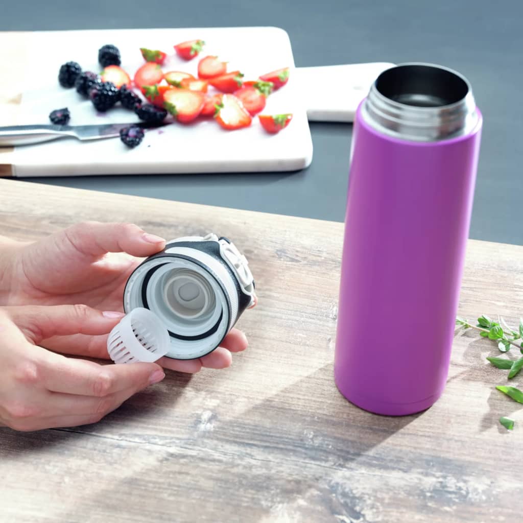 Leifheit thermosfless flip 600 ml vijolične