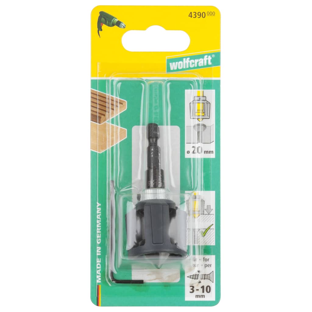 Wolfcraft Wolfcraft galvan trapano con arresto di profondità regolabile esagonale