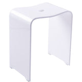 Sgabello da bagno ridotto alla moda bianco