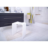 Sgabello da bagno ridotto alla moda bianco