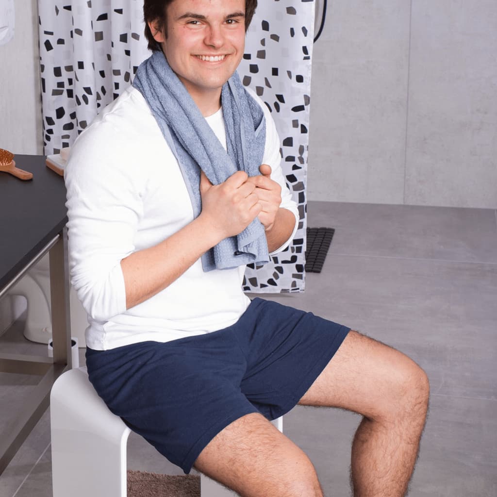 Sgabello da bagno ridotto alla moda bianco