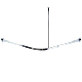 Ridder corner shower curil rail with hooks universal chrome 52500