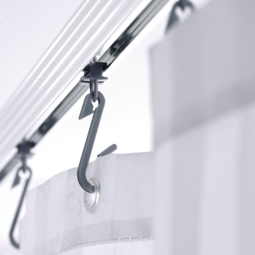 Ridder corner shower curil rail with hooks universal chrome 52500