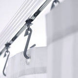 Ridder corner shower curil rail with hooks universal chrome 52500