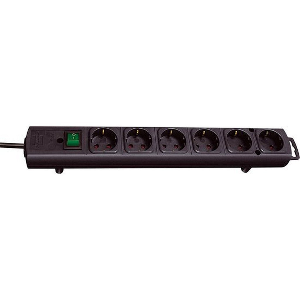 Brennenstuhl Table Socket 6 kontakter sort