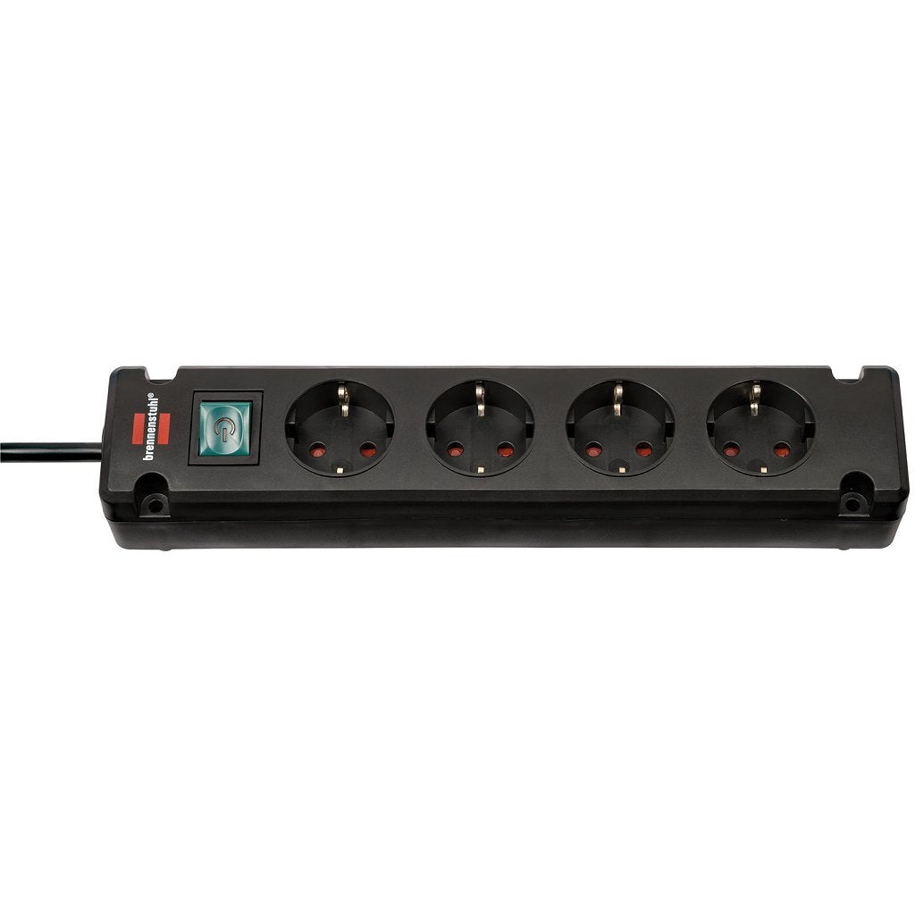 Brennenstuhl Bremounta Socket 4-faldigt 1,5 m kabelsvart