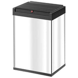 Hailo 0840-111 Big-Box Swing L Trash 35L in acciaio inossidabile nero