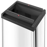 Hailo 0840-111 Big-Box Swing L Trash 35L in acciaio inossidabile nero
